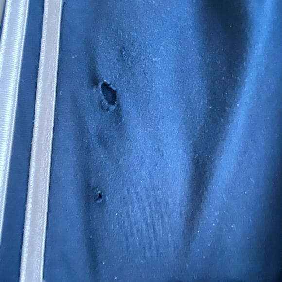 Free w/purchase! Adidas navy w/white stripes joggers - Size 7 (with flaw) - Picture 6 of 6